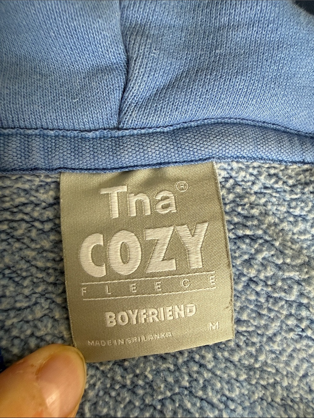 Stack of Aritzia Cozy Sweatshirts - Blue, Tan, Taupe, Gray - Picture 7 of 11